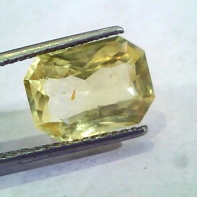 8.03 Ct Unheated Untreated Natural Ceylon Yellow Sapphire Gemstone