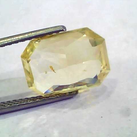 8.03 Ct Unheated Untreated Natural Ceylon Yellow Sapphire Gemstone