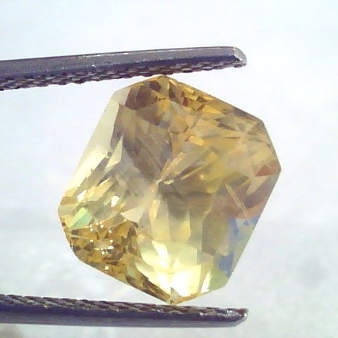 8.22 Ct Unheated Untreated Natural Ceylon Yellow Sapphire AAAAA