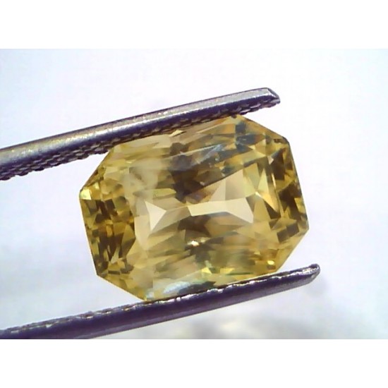 8.28 Ct IGI Certified Unheated Untreated Natural Ceylon Yellow Sapphire