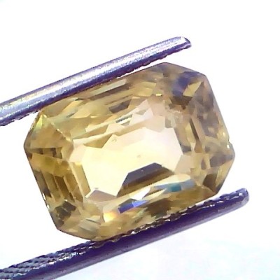 8.32 Ct GII Certified Unheated Untreated Natural Ceylon Yellow Sapphire Pukhraj