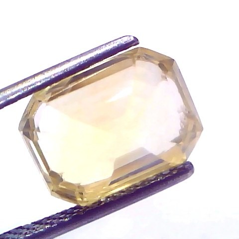 8.32 Ct GII Certified Unheated Untreated Natural Ceylon Yellow Sapphire Pukhraj