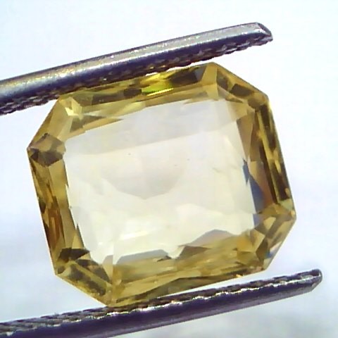 8.50 Ct GII Certified Unheated Untreated Natural Ceylon Yellow Sapphire