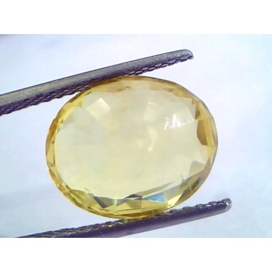 8.61 Ct Unheated Untreated Natural Ceylon Yellow Sapphire AAAAA