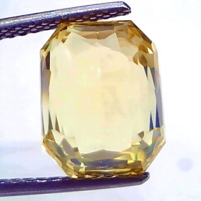 8.78 Ct IGI Certified Unheated Untreated Natural Ceylon Yellow Sapphire AAA