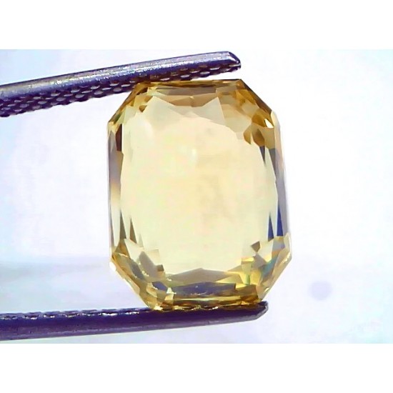 8.78 Ct IGI Certified Unheated Untreated Natural Ceylon Yellow Sapphire AAA