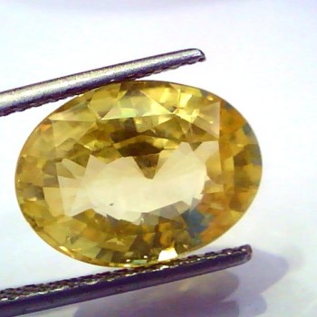 9.08 Ct Unheated Untreated Natural Ceylon Yellow Sapphire/Pukhraj