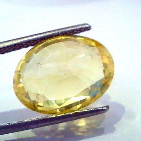 9.08 Ct Unheated Untreated Natural Ceylon Yellow Sapphire/Pukhraj