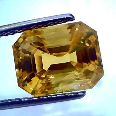 9.23 Ct IGI Certified Unheated Untreated Natural Ceylon Yellow Sapphire AAA