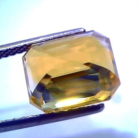 9.23 Ct IGI Certified Unheated Untreated Natural Ceylon Yellow Sapphire AAA