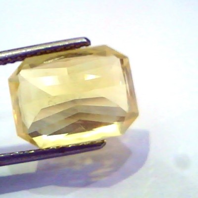 9.45 Ct Unheated Untreated Radiant Cut Natural Ceylon Yellow Sapphire