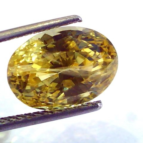 9.68 Ct Unheated Untreated Natural Ceylon Yellow Sapphire/Pukhraj AA