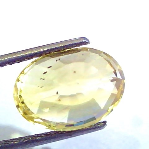 9.68 Ct Unheated Untreated Natural Ceylon Yellow Sapphire/Pukhraj AA