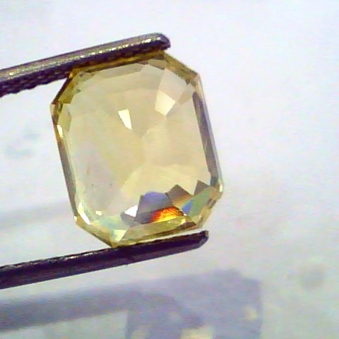 7.68 Ct Certified Unheated Untreated Natural Ceylon Yellow Sapphire