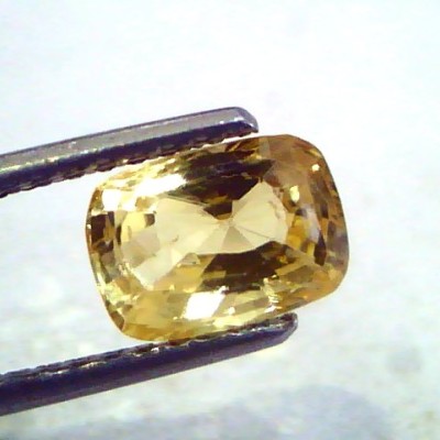 2.43 Ct Unheated Untreated Natural Ceylon Yellow Sapphire AAAAA