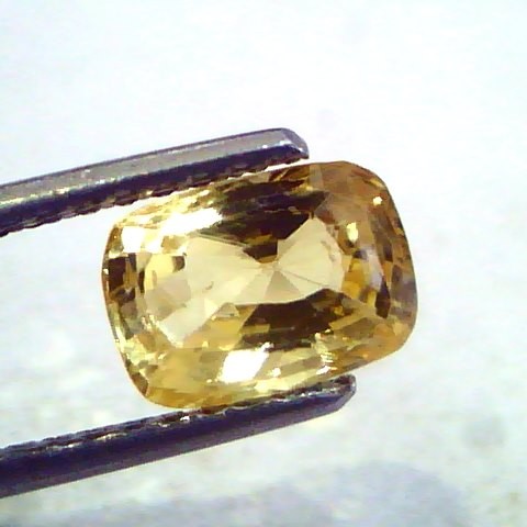 2.43 Ct Unheated Untreated Natural Ceylon Yellow Sapphire AAAAA