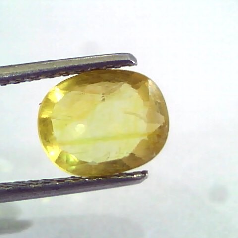 4 to 5.5 Ct Natural Yellow Sapphire Pukhraj Jupiter Gemstone (Heated)