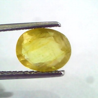 4 to 5.5 Ct Natural Yellow Sapphire Pukhraj Jupiter Gemstone (Heated)