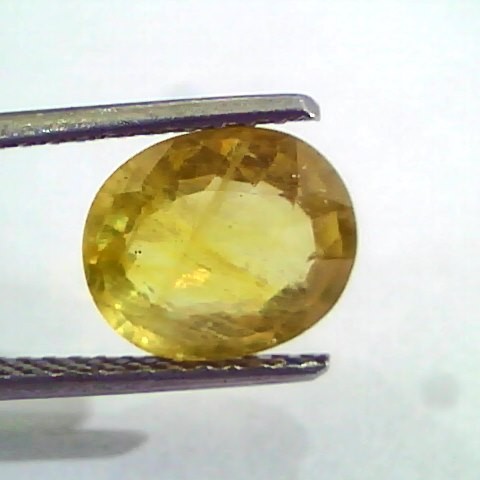4 to 5.5 Ct Natural Yellow Sapphire Pukhraj Jupiter Gemstone (Heated)