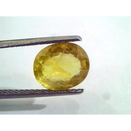 4 to 5.5 Ct Natural Yellow Sapphire Pukhraj Jupiter Gemstone (Heated)