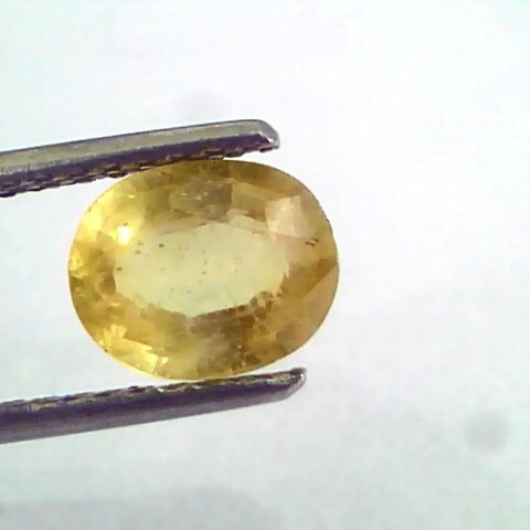 4 to 5.5 Ct Natural Yellow Sapphire Pukhraj Jupiter Gemstone (Heated)