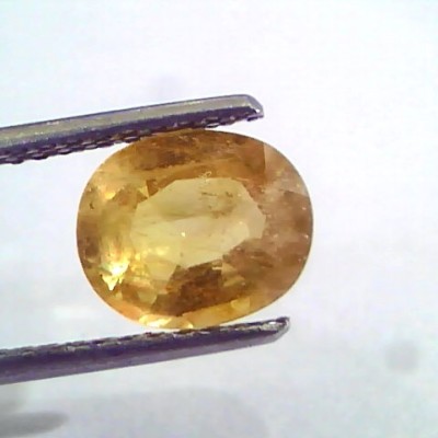 4 to 5.5 Ct Natural Yellow Sapphire Pukhraj Jupiter Gemstone (Heated)