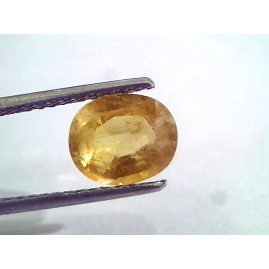 4 to 5.5 Ct Natural Yellow Sapphire Pukhraj Jupiter Gemstone (Heated)