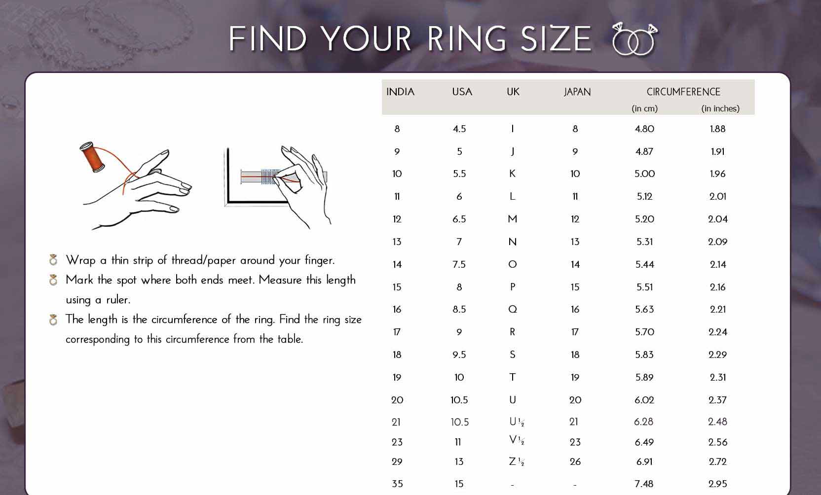 Ring Size Guide